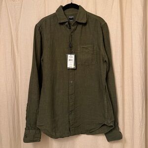 Todd Snyder 100% Linen Shirt - Green